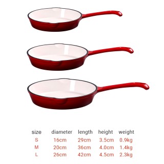 Cast Iron Enamel Skillet