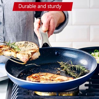 Blue Ceramic Coated Non Stick Frying Pan