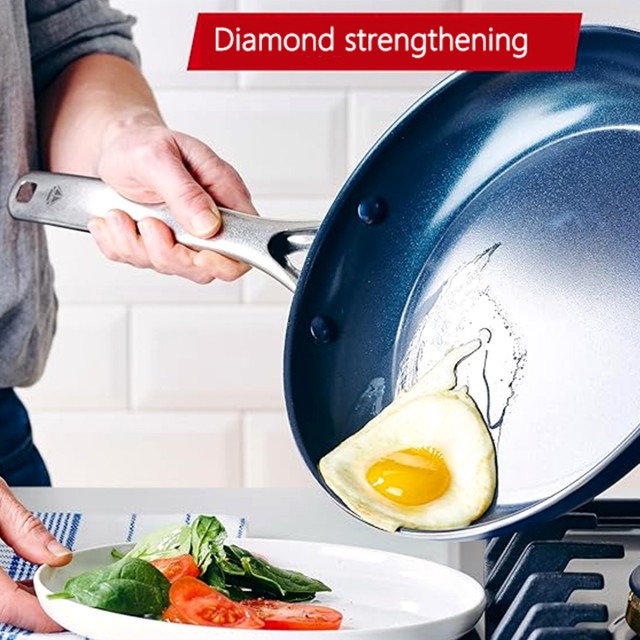 Blue Ceramic Coated Non Stick Frying Pan