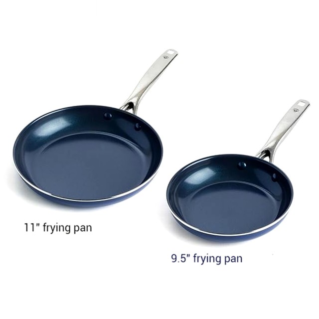 Blue Ceramic Coated Non Stick Frying Pan