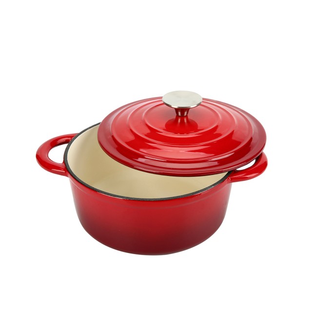 Red Enamel Kitchen Soup Pot