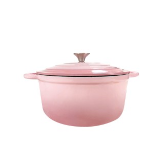 Pink Cast Iron Cooking Pot