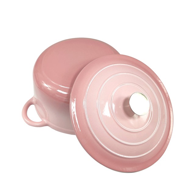 Pink Cast Iron Cooking Pot