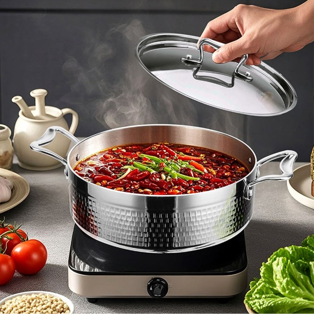 Round Kitchen Cooking Pot