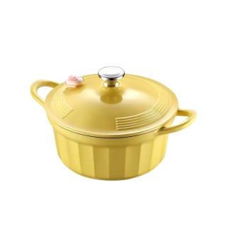 Solid Color Enamel Cast Iron Soup Pot