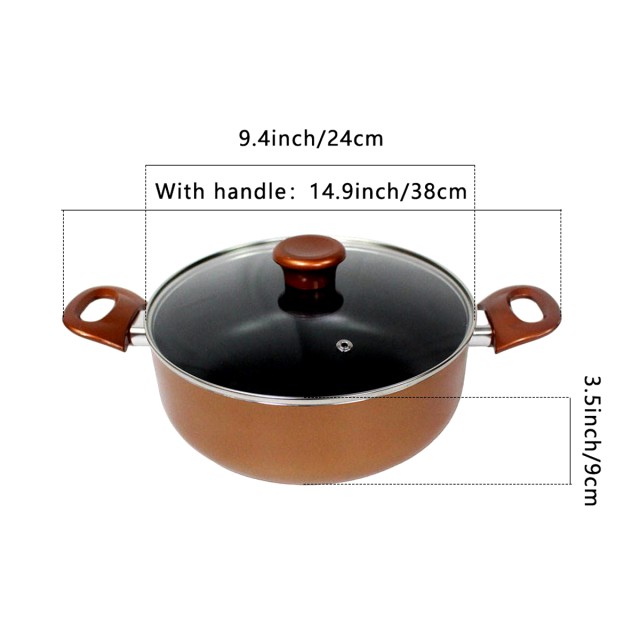 High Quality Non Stick Double Handle Soup Pot