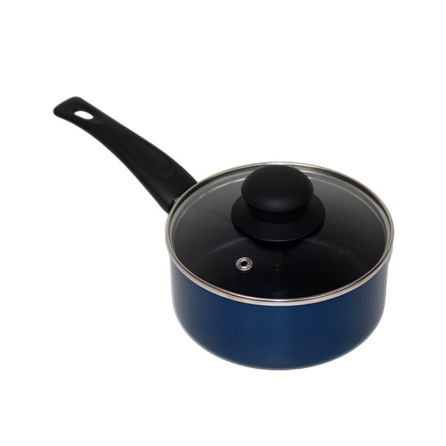 Aluminum Blue Long Handle Soup Pot