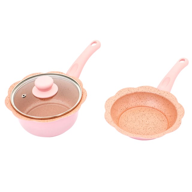 Pink Petal Shaped Soup Pot