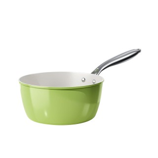 Green Flat Bottomed Soup Pot