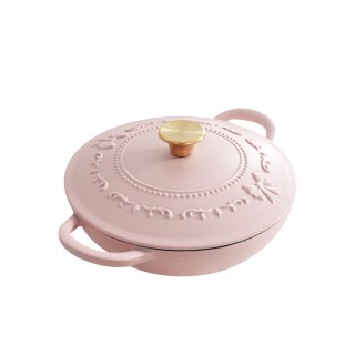 Pink Enamel Cast Iron Soup Pot