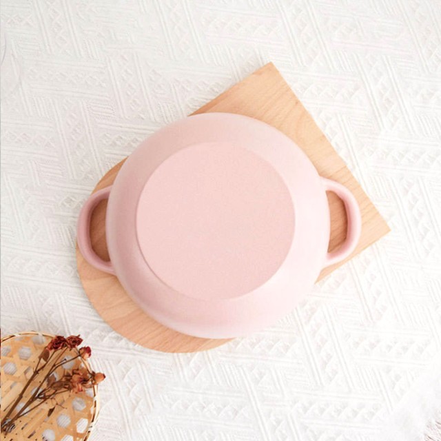 Pink Enamel Cooking Pot