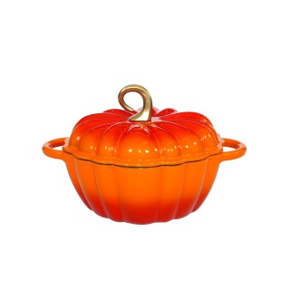 Cast Iron Pumpkin Shaped Soup Pot