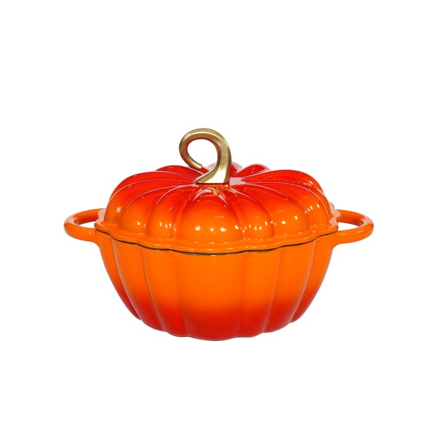 Cast Iron Pumpkin Shaped Soup Pot