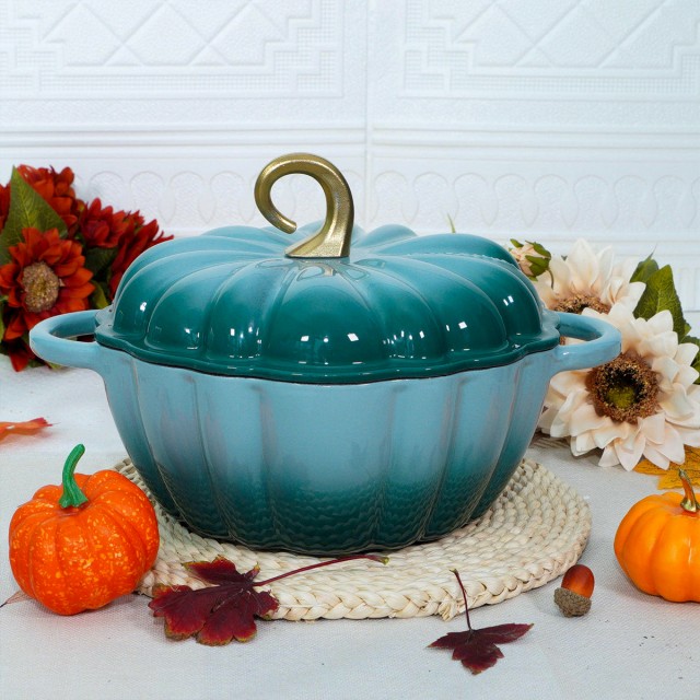 Cast Iron Pumpkin Shaped Soup Pot