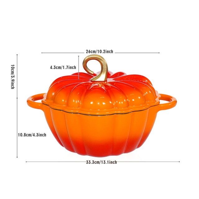 Cast Iron Pumpkin Shaped Soup Pot