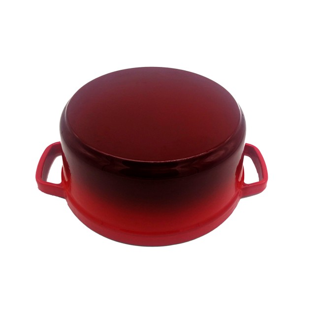 Red Cast Iron Enamel Soup Pot