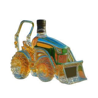 Tractor Shaped Glass Decanter
