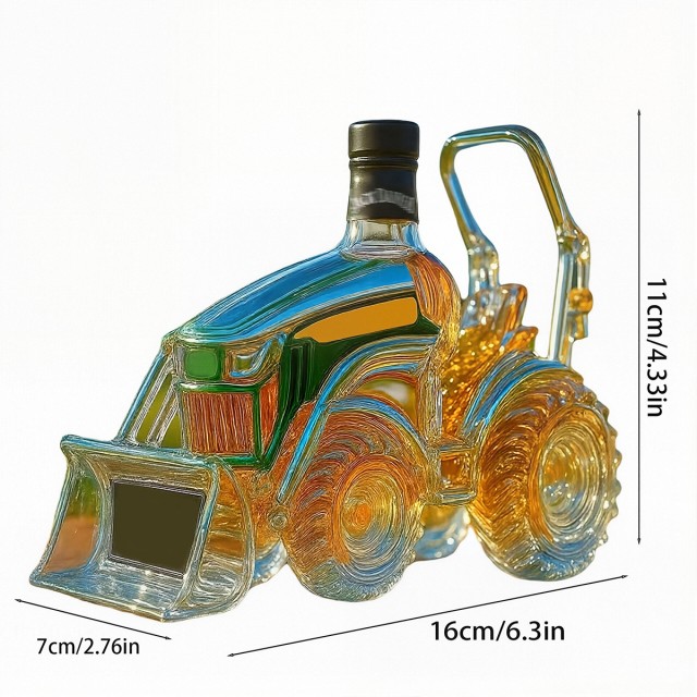 Tractor Shaped Glass Decanter