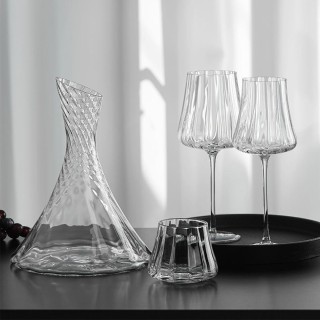 Chevron Patterned Wine Decanter