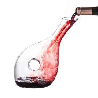Slanted Snail Shaped Wine Decanter