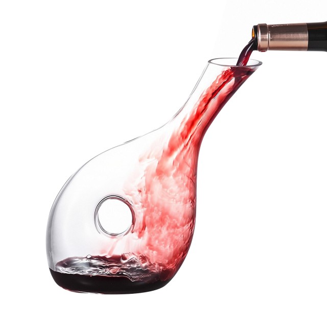 Slanted Snail Shaped Wine Decanter
