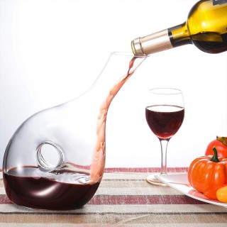 Slanted Snail Shaped Wine Decanter