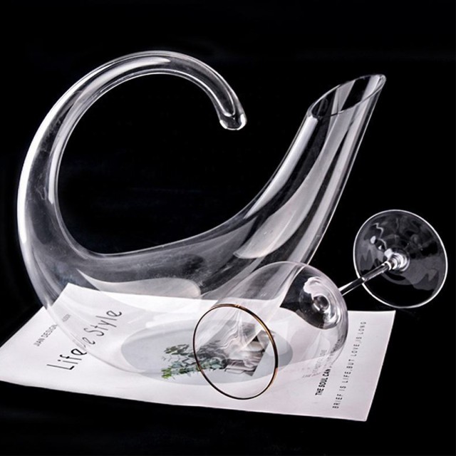Glass Serpent Shaped Wine Decanter