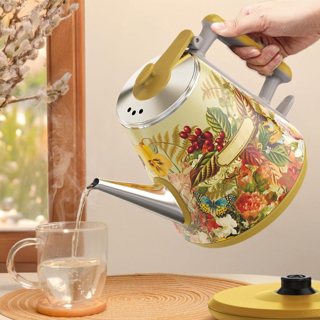 Retro Floral Electric Kettle