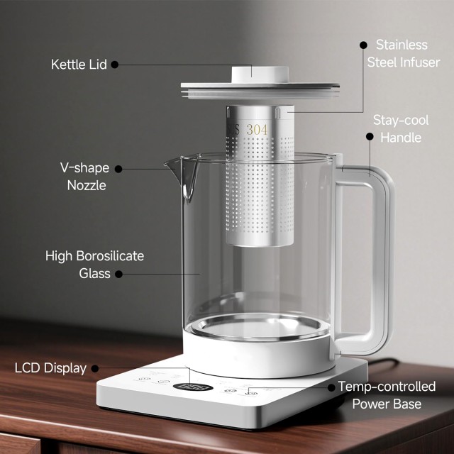 1.5L Glass Electric Kettle