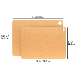 Two Piece Wooden Cutting Board Set