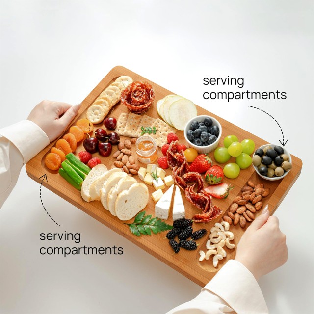 3 Piece Wooden Kitchen Cutting Board Set