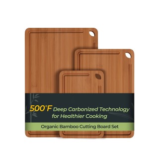 3 Piece Wooden Kitchen Cutting Board Set