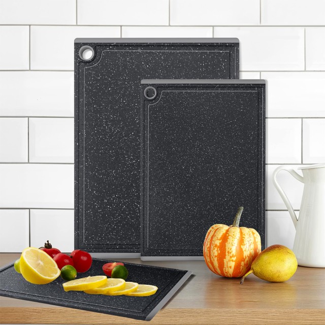 3 Piece Plastic Kitchen Cutting Board Set