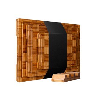 Three Piece Oversized Bamboo Cutting Board Set