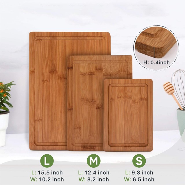 Bamboo Cutting Board Set (3-Piece)