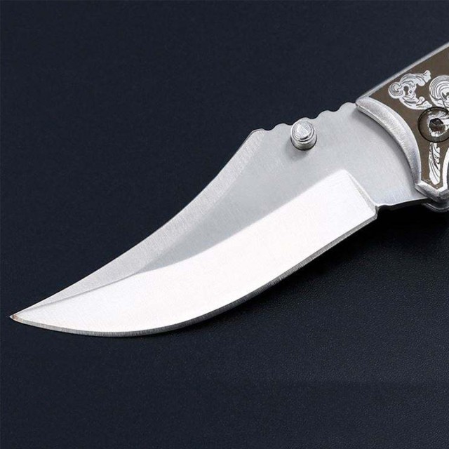 Floral Pattern Folding Fruit Knife