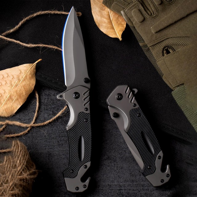 Black Folding Fruit Knife