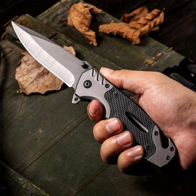 Black Folding Fruit Knife