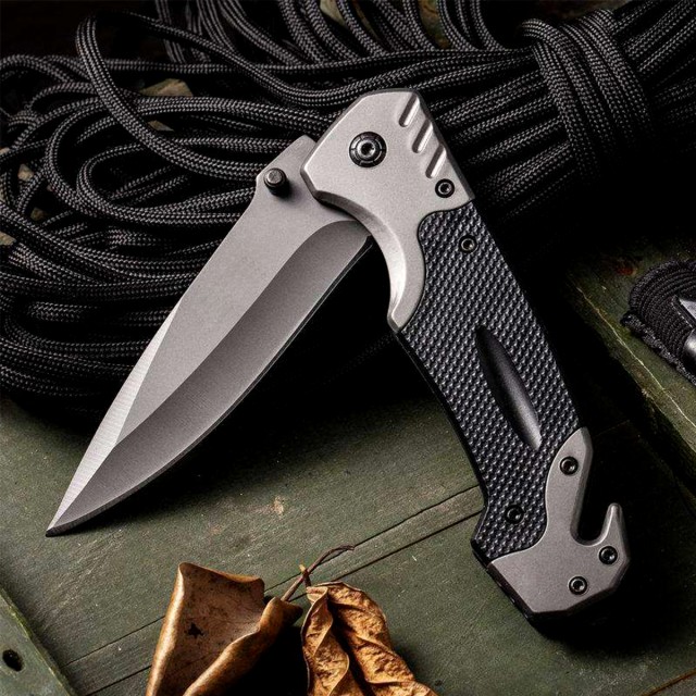 Black Folding Fruit Knife